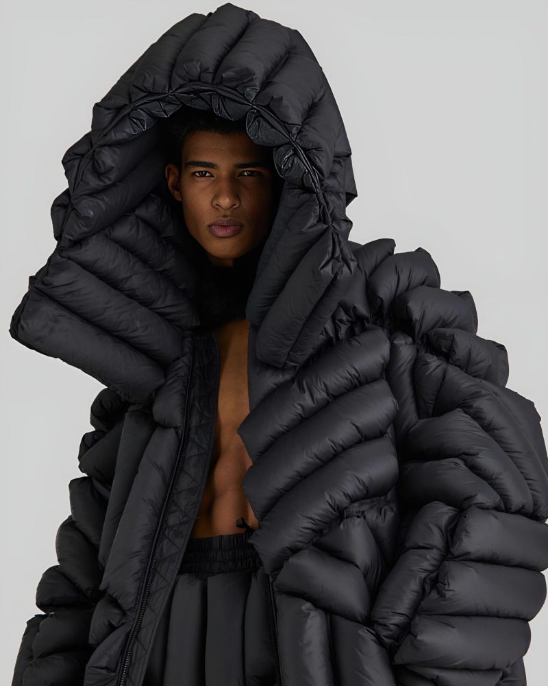 David Gensler global outdoor culture image featuring avant-garde outerwear design by Christopher Raxxy